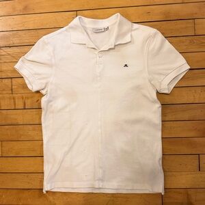Vintage 00s J Lindeberg Classic White Polo Golf Shirt Size Small